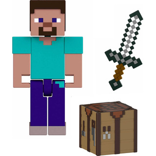 Boneco De Ação Mattel Minecraft Steve Com AcessĂłrios De 8 Cm Boneco De Ação Mattel Minecraft Steve Com AcessĂłrios De 8 Cm