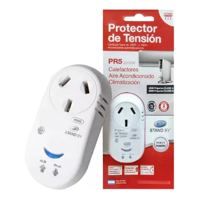 Protector Tension 2200w Stand By Pr5aire Acondicionado785050 Color Blanco