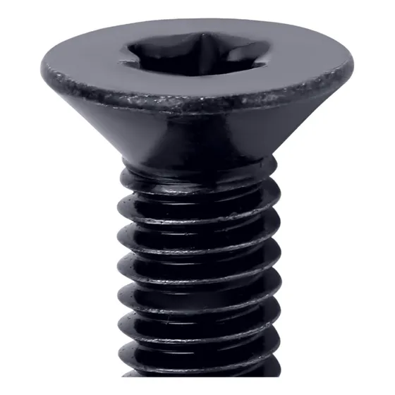 200 Tornillos Cabeza Plana Torx T-23 Negro 1/4 X 2-1/2 