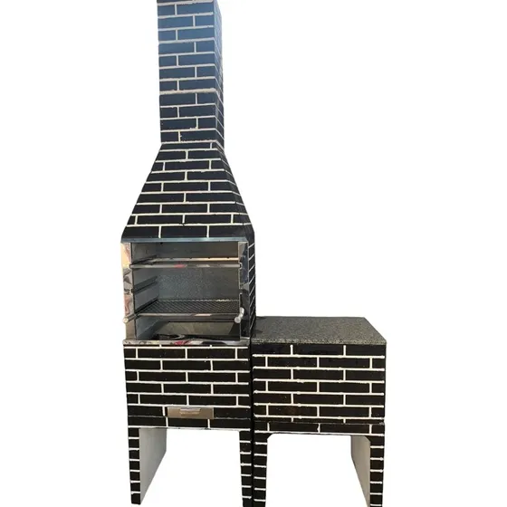 Churrasqueira E Balcão Pré Moldada Tijolinho  0,65 X 2,25