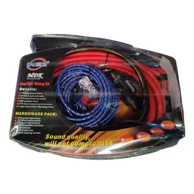 Kit Instalacion Sonido Planta Cable #4 Aguanta 2800 Watts