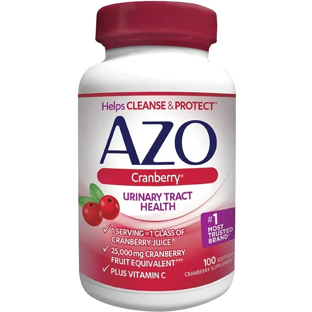 Azo Cranberry Con Vitamina C 100 Caps Gel Soporte Urinario