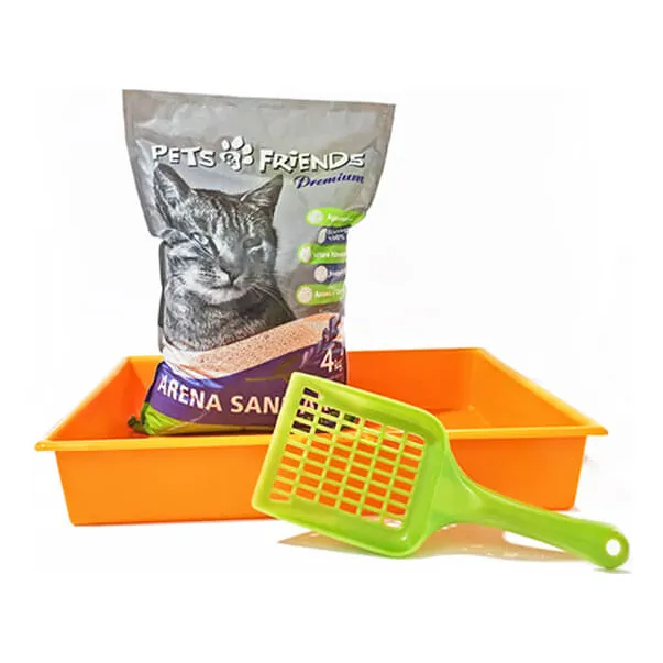 Kit Arenero Sanitario Pets&friends Color Naranja