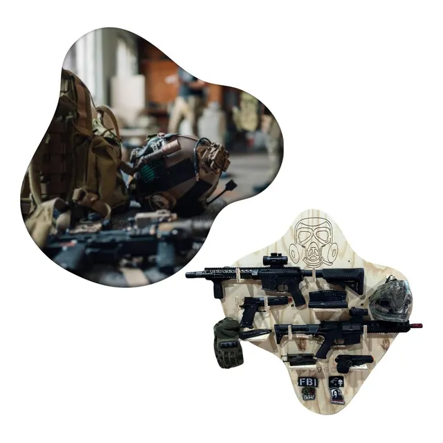Painel Suporte Itens Airsoft E Paintball 18 Suportes Tags