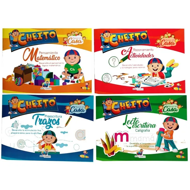 Combo Libros Apoyo En Casa Cheito Aprendizaje Para Niños