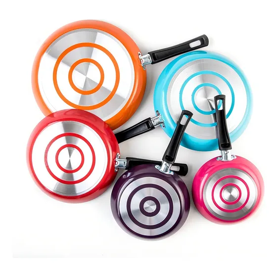 Juego 5 Sartenes Fashion Cook Cinsa Con Antiadherente Thermocell Multicolor