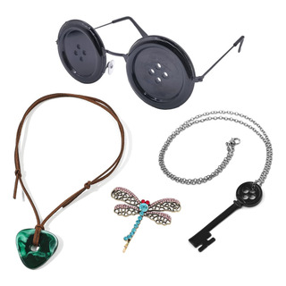 Anteojos De Ojos De Botón De La Serie De Anime Coraline, Para Cosplay, Collar De Disfraces, Accesorios De Regalo, Halloween, 4 Piezas Anteojos De Ojos De Botón De La Serie De Anime Coraline, Para Cosplay, Collar De Disfraces, Accesorios De Regalo, Halloween, 4 Piezas