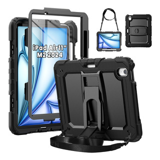 Mica+funda Para iPad Air 6ª Gen 11 Pulgadas 2024 (m2) Negro Mica+funda Para iPad Air 6ª Gen 11 Pulgadas 2024 (m2) Negro