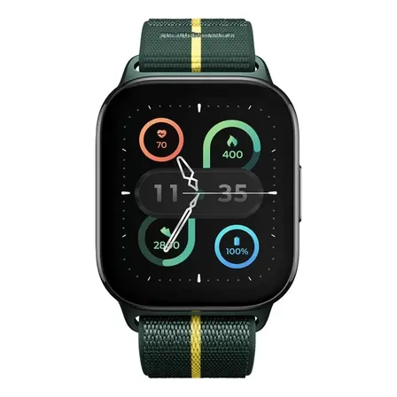 Reloj Watch Fit Gris Oscuro - Listra - Verde 48.26 mm MO-XT2541-1-VE Motorola