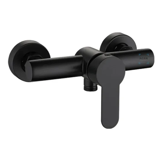 Monocomando Griferia Ducha Negro Rimontti S/ Flex Y Tel Acra