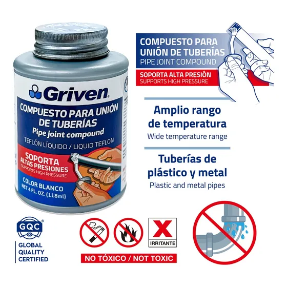 Teflón Liquido Sellador Rosca  118ml Griven
