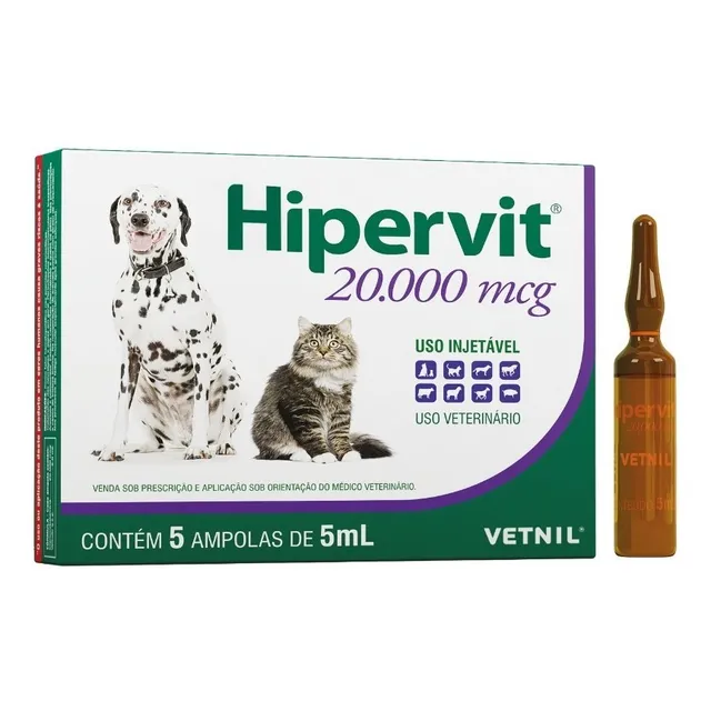 Hipervit 20.000 Mcg 5 Ampolas - Envio Imediato