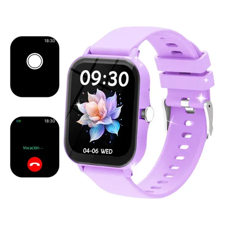 Reloj Smartwatch Unisex Con Llamadas Bluetooth Lila