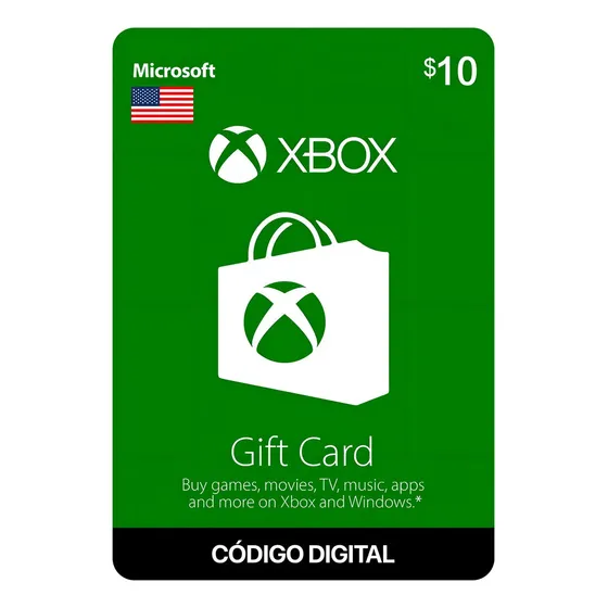 Gift Card Xbox Live 10 usd Código Digital | Cuotas sin interés