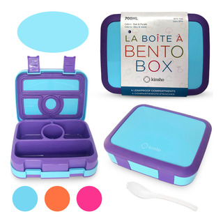 Lonchera Kinsho Para Niños Con Utensilios 4 Compartimentos Lonchera Kinsho Para Niños Con Utensilios 4 Compartimentos