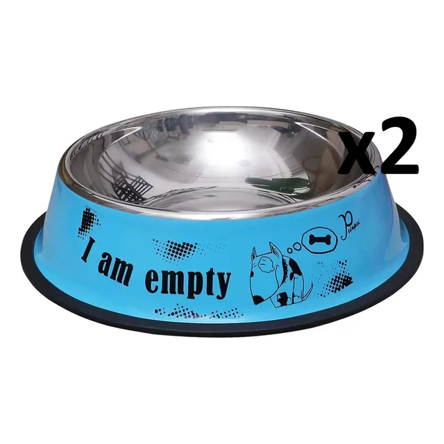 Tazón Para Mascotas 26cm Plato Taza Para Perros Y Gatos X2