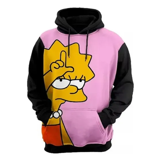 Blusa Moletom Full Os Simpson Lisa Cartoon Style Unissex