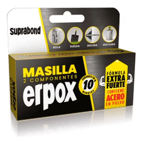 Masilla Suprabond Erpox Acero 100g - Soldadura En 10 Minutos