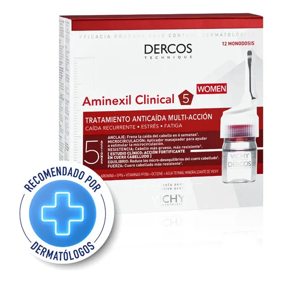 Ampollas Dercos Vichy Aminexil Clinical 5 Mujer 12 Ml