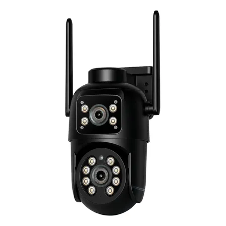Câmera De Segurança A31 Wi-fi Camera Dupla 3mp Preto Preto-icsee