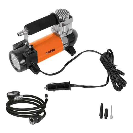Inflador De Llantas Compresor Para Carro Portátil 12v Truper