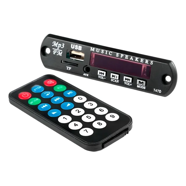 Modulo Mp3 Bluetooth 3.0 Usb/sd/fm/aux C/ Control 12v