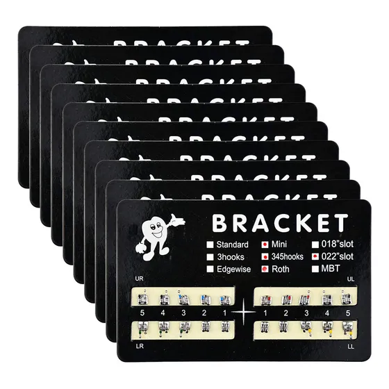 10 Kits Brackets Mini Para Roth 0.022 Hooks 3-4-5 Falsos