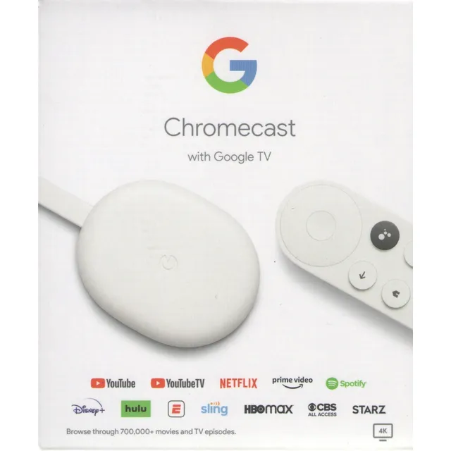 Chromecast Con Asistente Google Tv Voz 4k 8gb Bluetooth