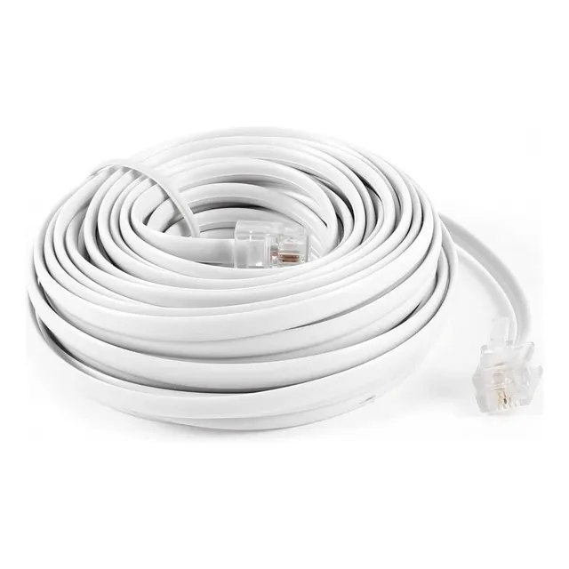 Cable De Teléfono Cantv 5 Metros 2 Hilos Con Conectores Rj11