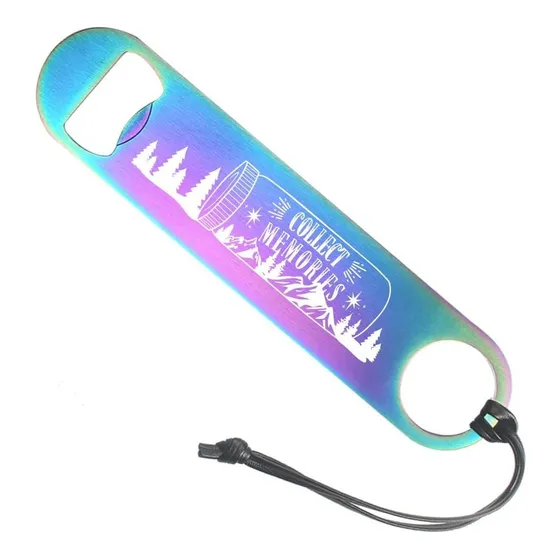 Abridor Botella Plano Acero Inoxidable Para Camping Niña