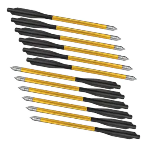 Flecha De Aluminio Para Ballesta De 80 Libras Mendoza 12 Pzs Color Amarillo