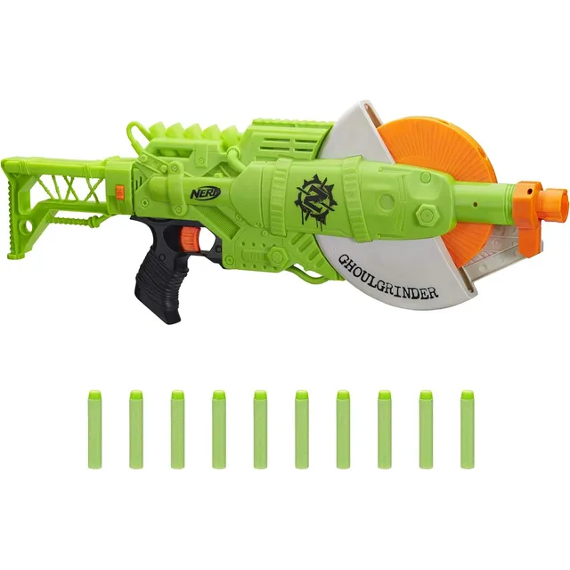 Nerf Zombie Strike Ghoulgrinder Blaster - Rueda Giratoria De