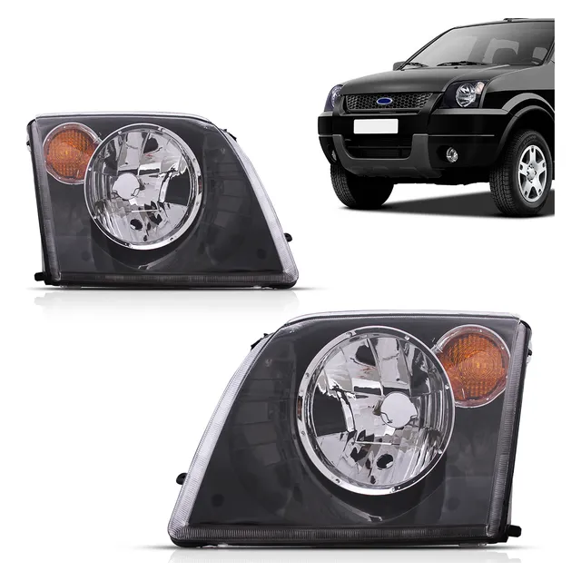 Par Farol Ecosport 2003 2004 2005 2006 07 Mascara Negra