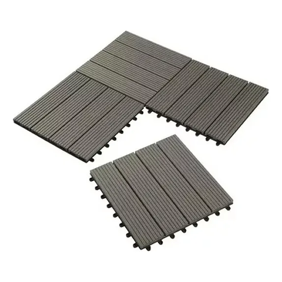Baldosa Deck Panel Wpc Piso Modular Encastrable Símil Madera