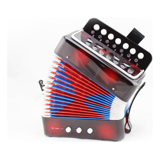 Mini Acordeon Infantil Negro 7 Botones Y 2 Bajos Mini Acordeon Infantil Negro 7 Botones Y 2 Bajos