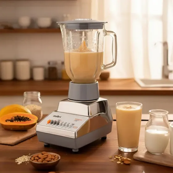 Licuadora Man LMV-9090 Vidrio 1.5L 550W 7 Velocidades Cuchillas Acero