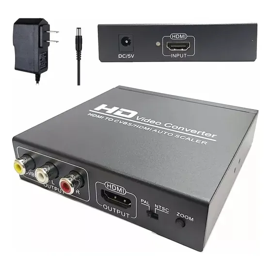 Convertidor Hdmi A Rca Y Hdmi, Hdmi A Av 3rca 1080p, Ima
