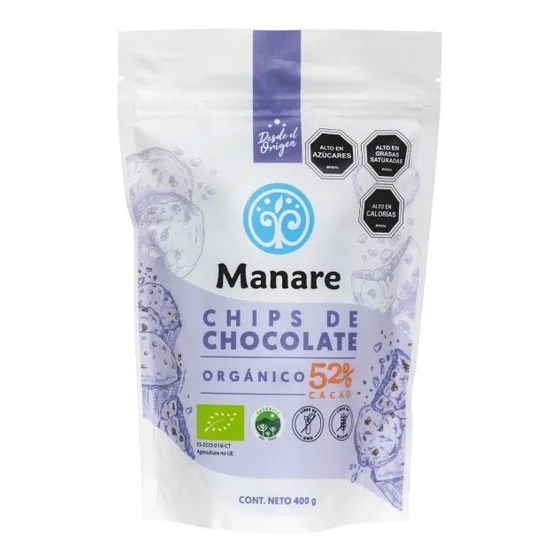 Chips De Chocolate Orgánico 52% Cacao