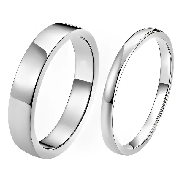 Par Aros Alianzas Compromiso Matrimonio Joya Plata 950