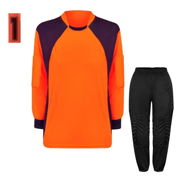 Kit  Goleiro Infantil Camisa E Calça Acolchoada Conjunto Gol