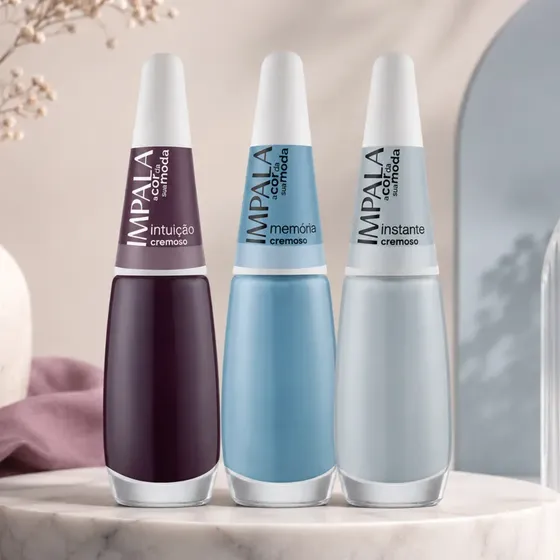 Kit 3x Esmaltes Impala A Cor Da Sua Moda 7 Cremosos Intuição/memória/instante