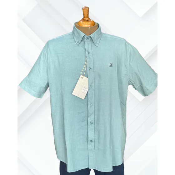 Camisas Ke De Lino Manga Corta Hombre
