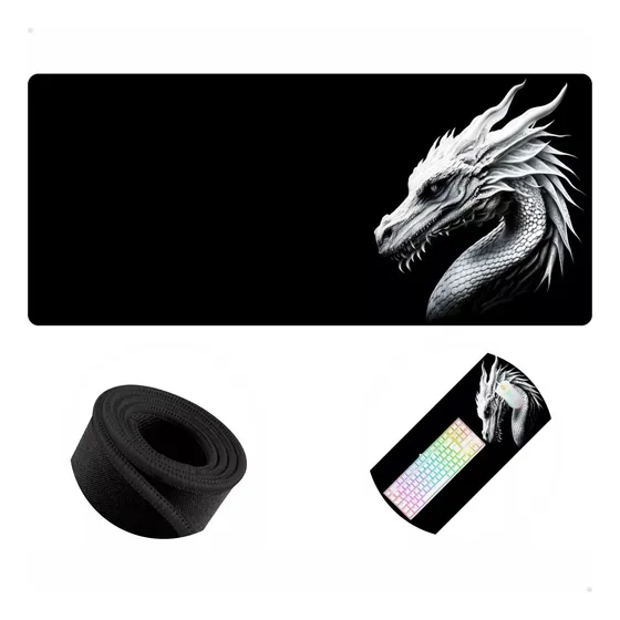 Mouse Pad Gamer Dragão Chines Extra Grande 80x30 Speed Pro
