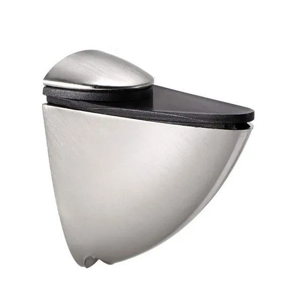 Soporte Para Repisa De Vidrio 98mm Plateado Grande