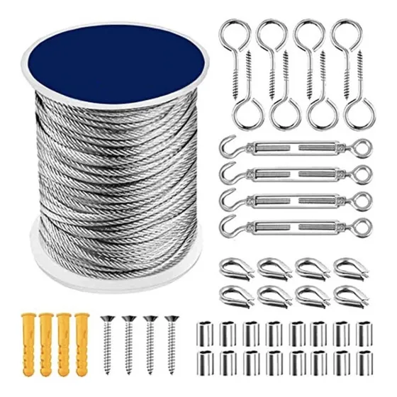 B Kit De Suspensión De Cable De Acero Inoxidable De 50 M.
