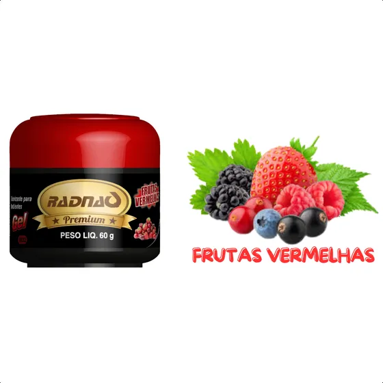 Cheirinhos Automotivos Odorizador Gel Fragrâncias 60g Cor Vermelho Fragrância Frutas Vermelhas