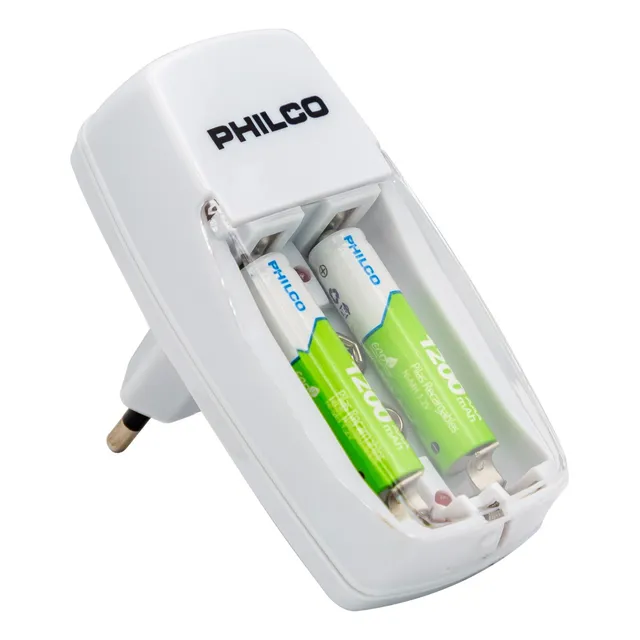 Cargador Con 2 Pilas Recargables Aaa 1200 Mah