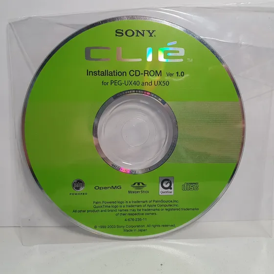 Disco Instalacion Para Palm Sony Clie - Para Ux40 / Ux50