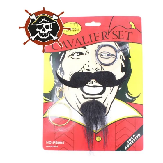 Set Barba Bigote De Pirata De Cotillon