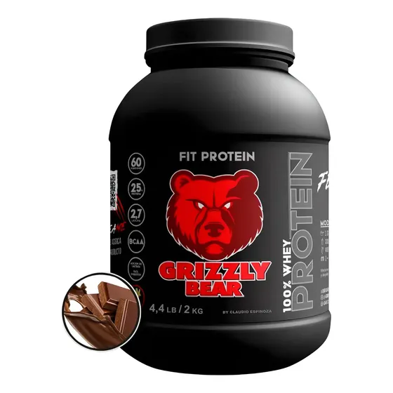 Proteina Fit 4.4lb Grizzly Bear 100% Whey Chocolate | Cuotas sin interés